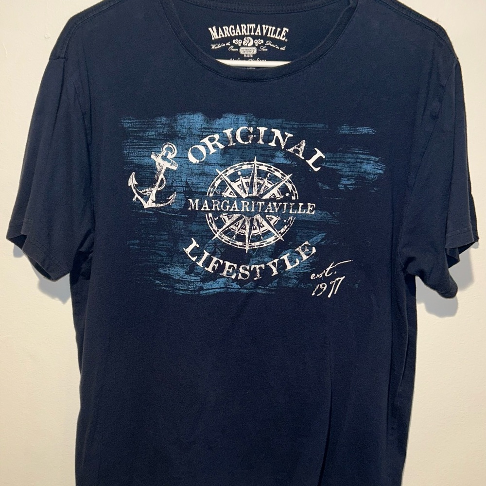 Margaritaville Original Lifestyle Navy Tee Size Medium